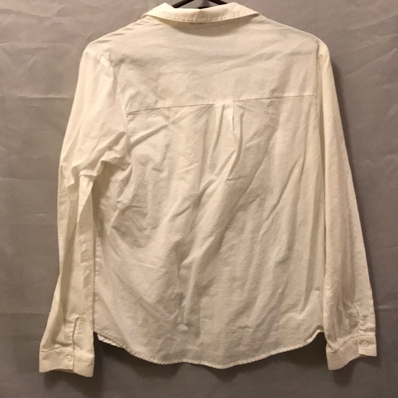 White long sleeve with open tie front - Picture 2 of 3